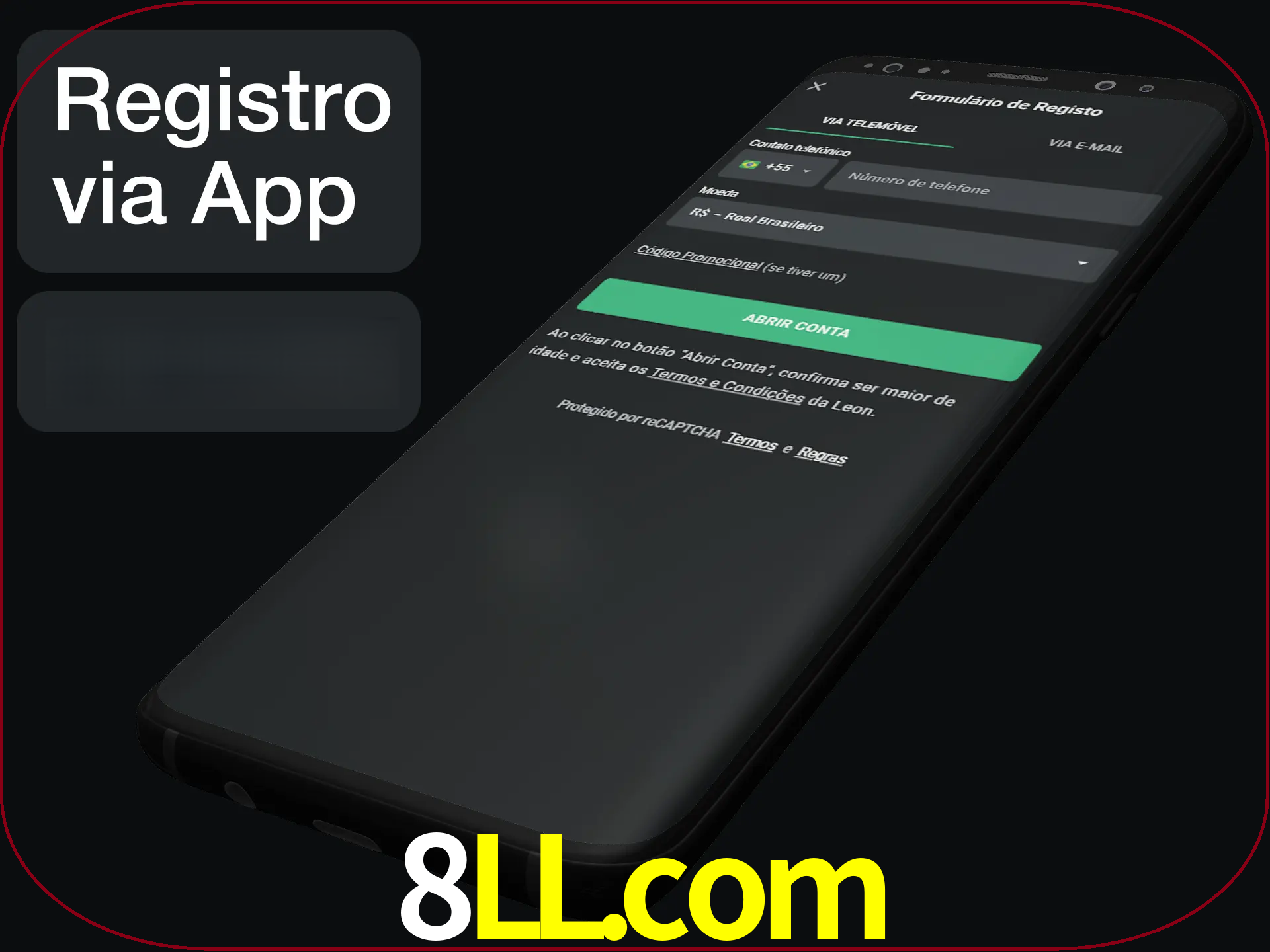 Registre-se quiclly em LeonBet usando o aplicativo.